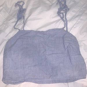 Brandy melville Blue and white striped tie top